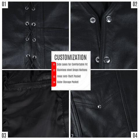 Premium Leather Vest | PPEFIT